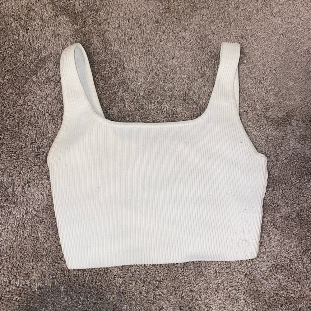 White Cropped Top